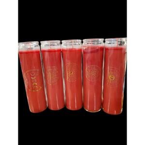 Red 8" Love Relationship Romance Drawing Witchcraft Sacred Geometry Spell Candle